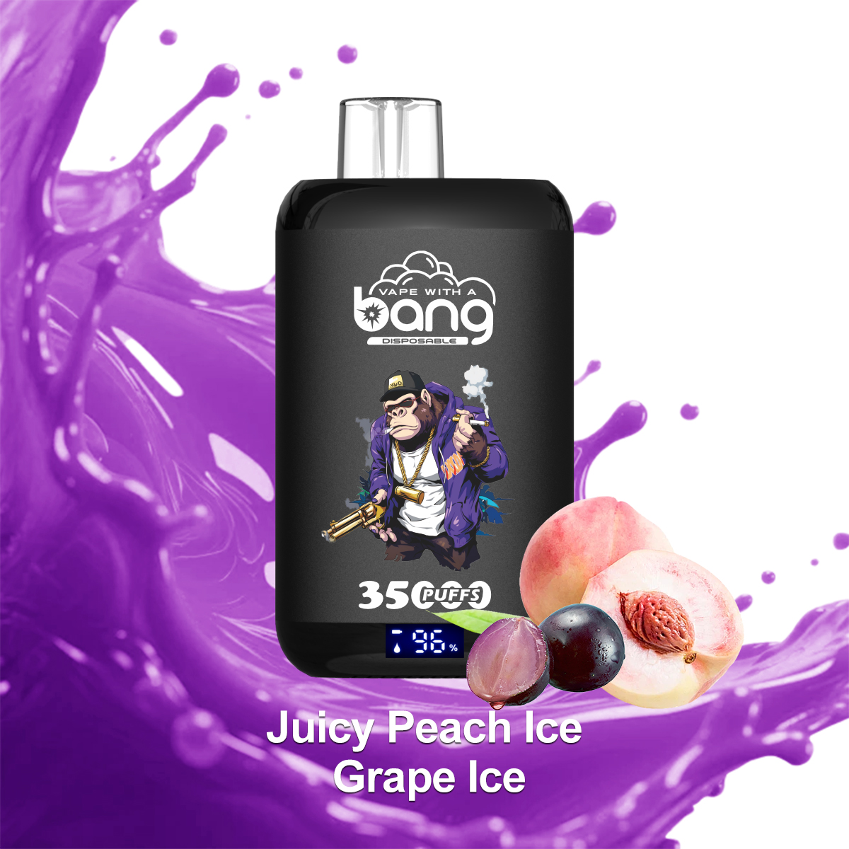 安心ストア取扱｜BANG 35000｜ジューシーピーチアイス／グレープアイス